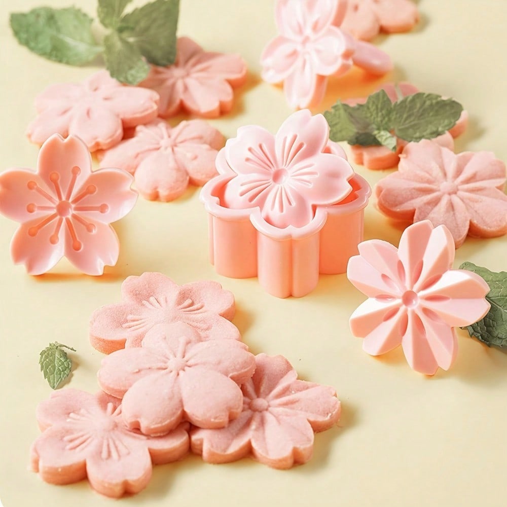 Kitchen Gadgets Set - 5pcs/set Cherry Blossom Cookie Baking Set