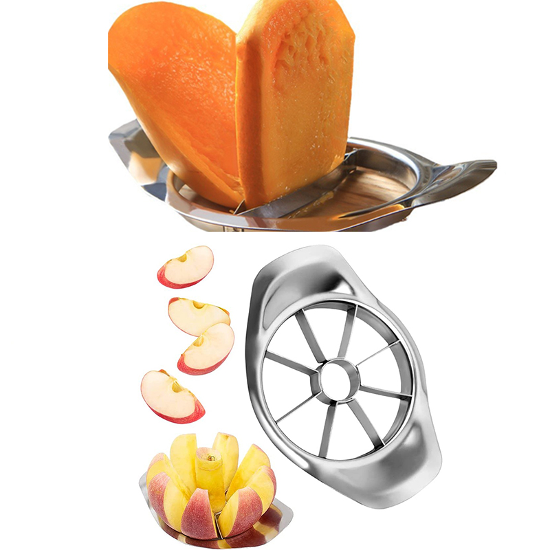 Apple Corer Slicer - Stainless Steel Mango Cutter Apple Slicer