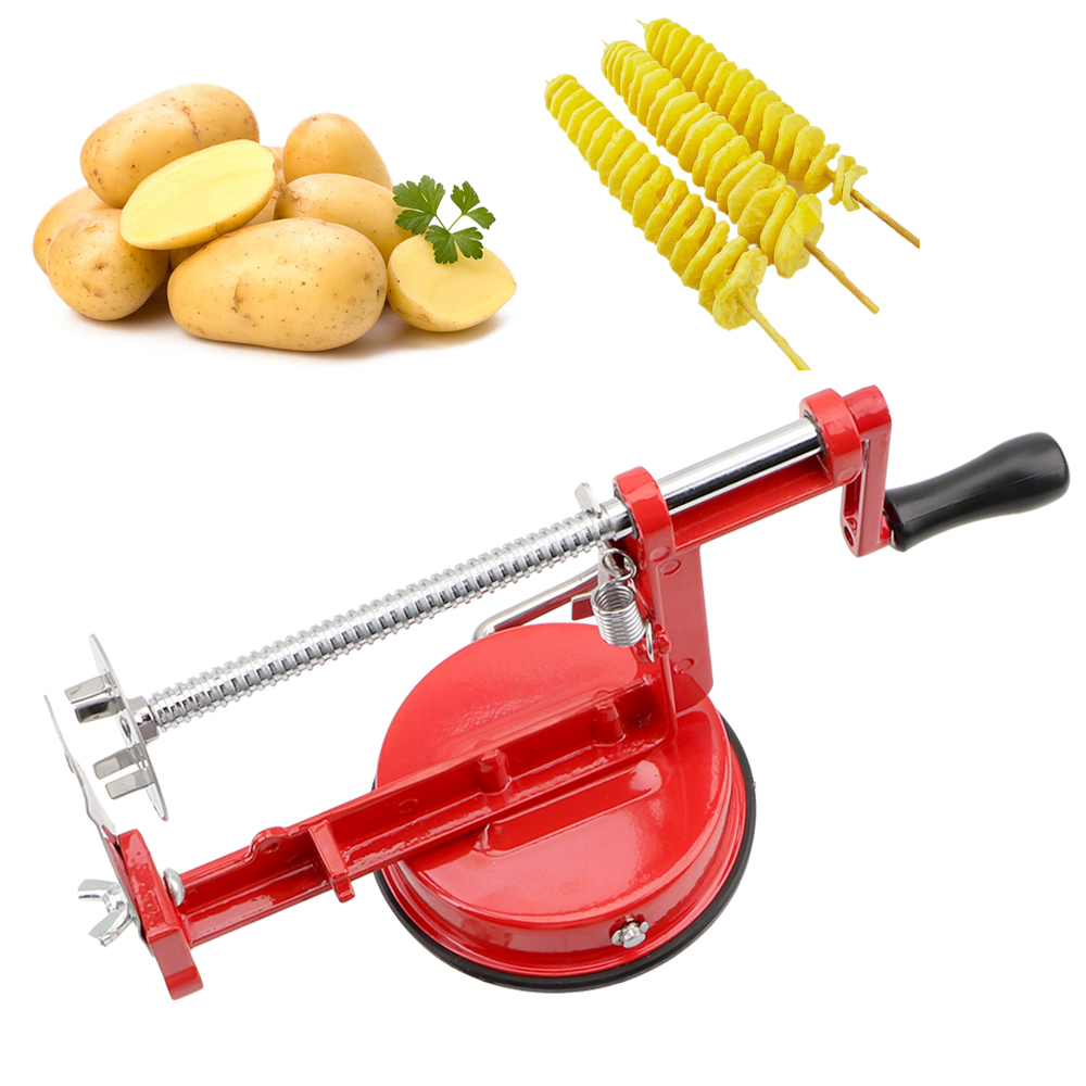 Apple Corer Slicer - Manual Spiral French Fry Cutter Cooking