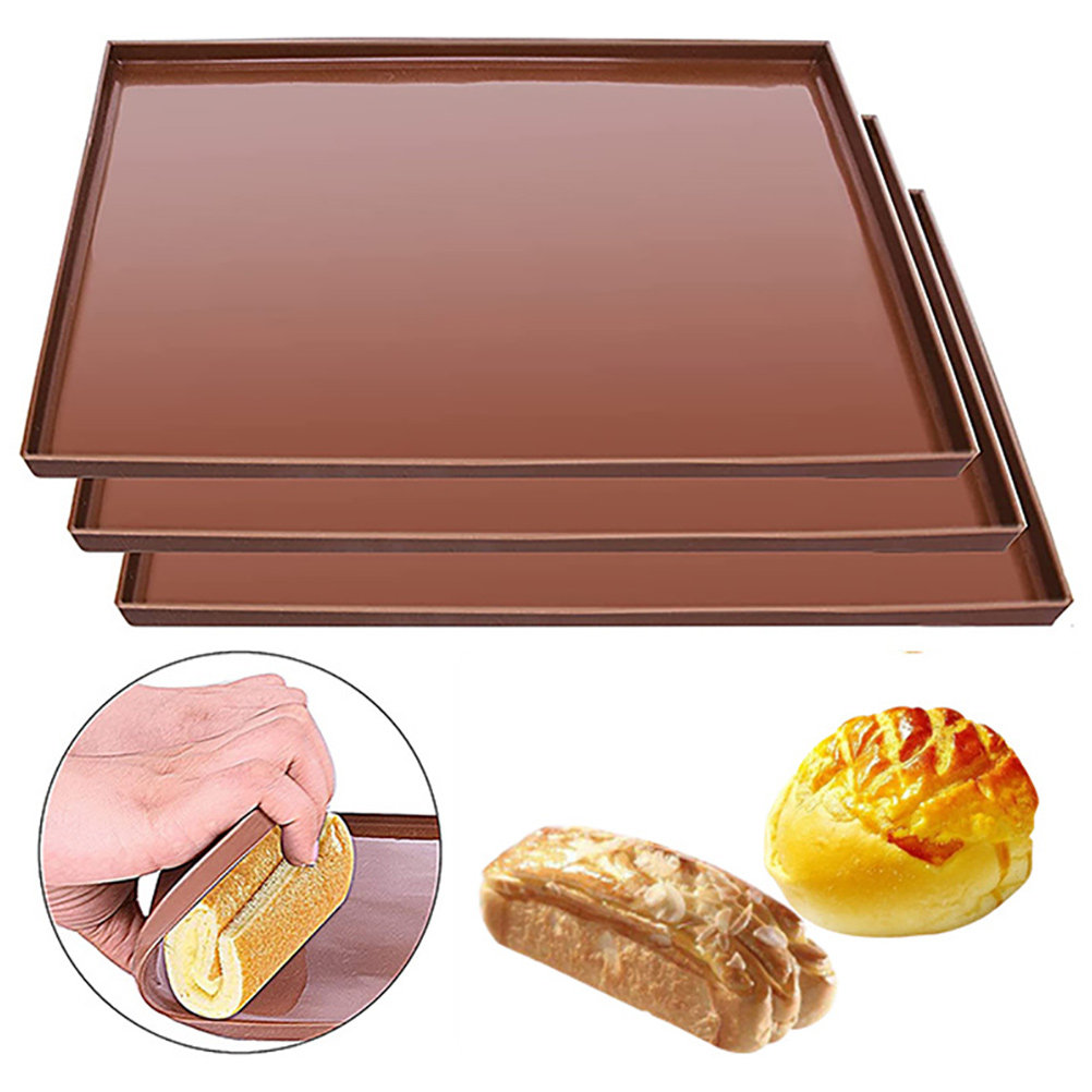 Silicone Baking Mat - 3Pcs Silicone High Temperature Resistant Reusable