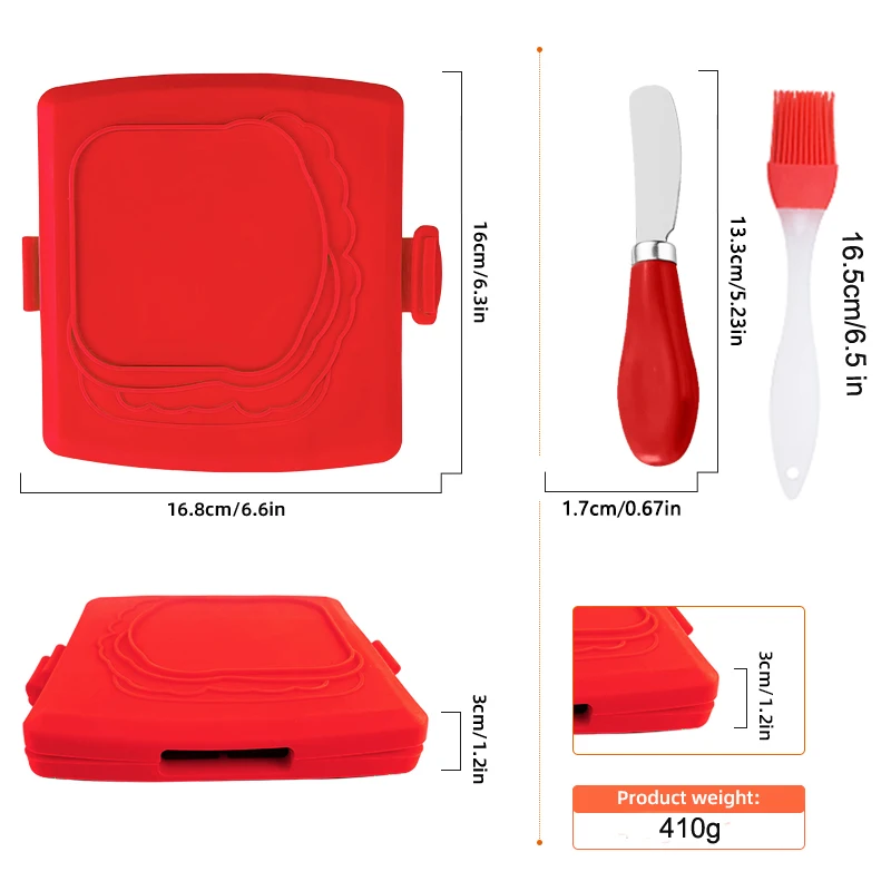 3pack Food Grade Sandwich Toas - Kitchen Gadgets Set 评论和价格