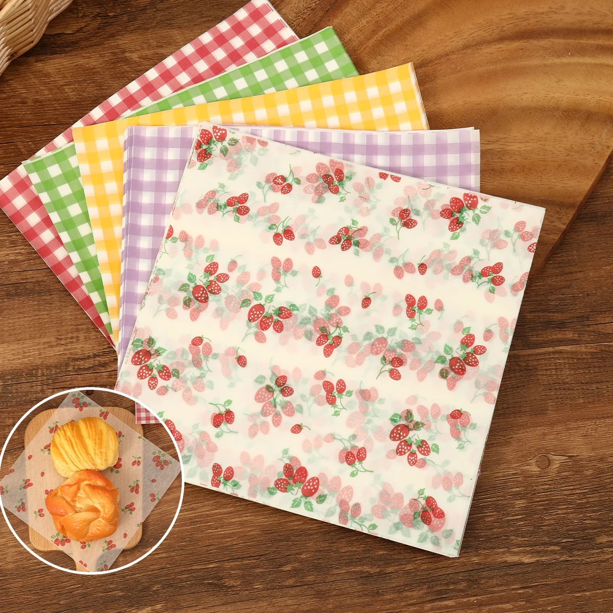 50Pcs Oilproof Wrapping Paper  - Kitchen Gadgets Design 评论和价格