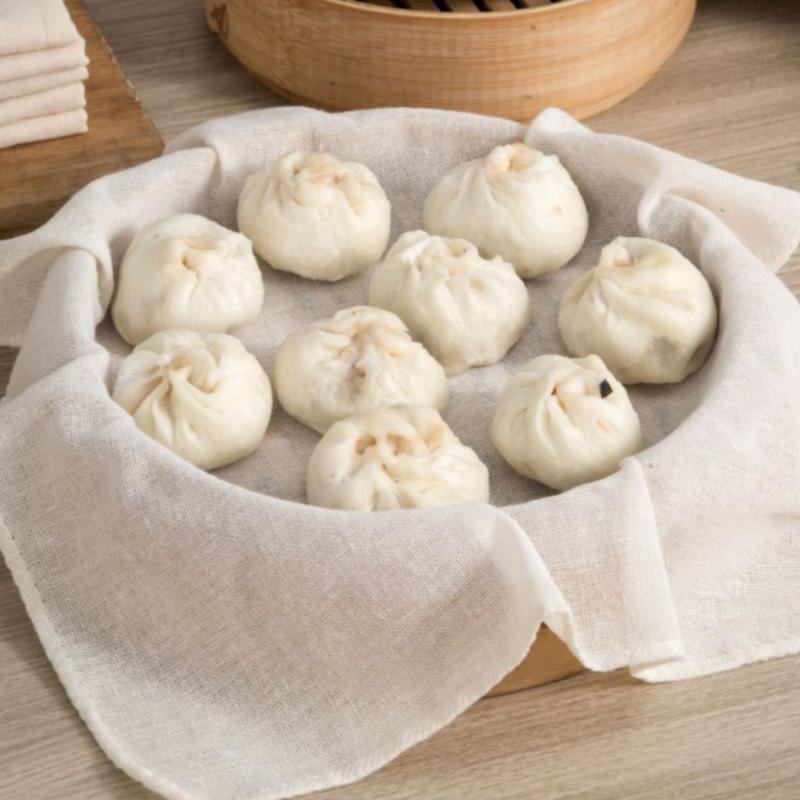 3Pcs Round Pure Cotton Steamer - Silicone Baking Mat 评论和价格