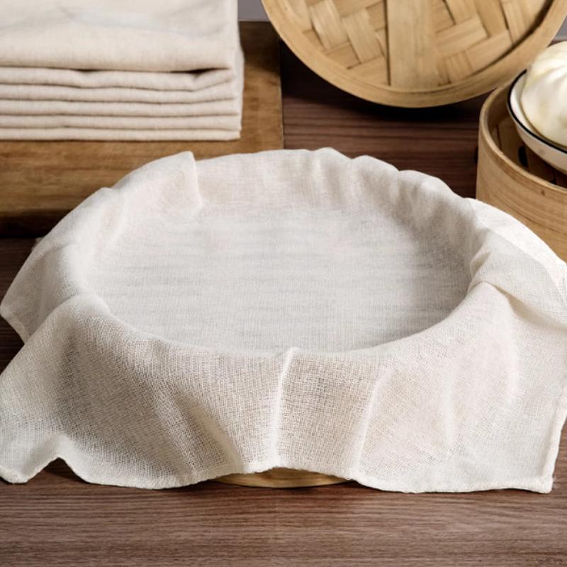 3Pcs Round Pure Cotton Steamer - Silicone Baking Mat 评论和价格