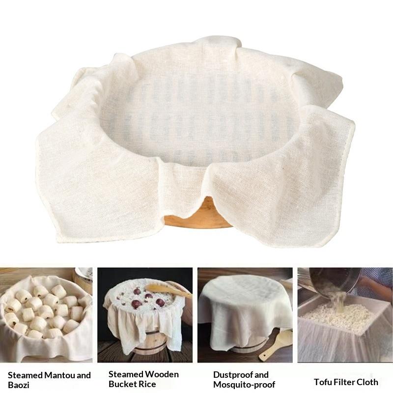 3Pcs Round Pure Cotton Steamer - Silicone Baking Mat 评论和价格