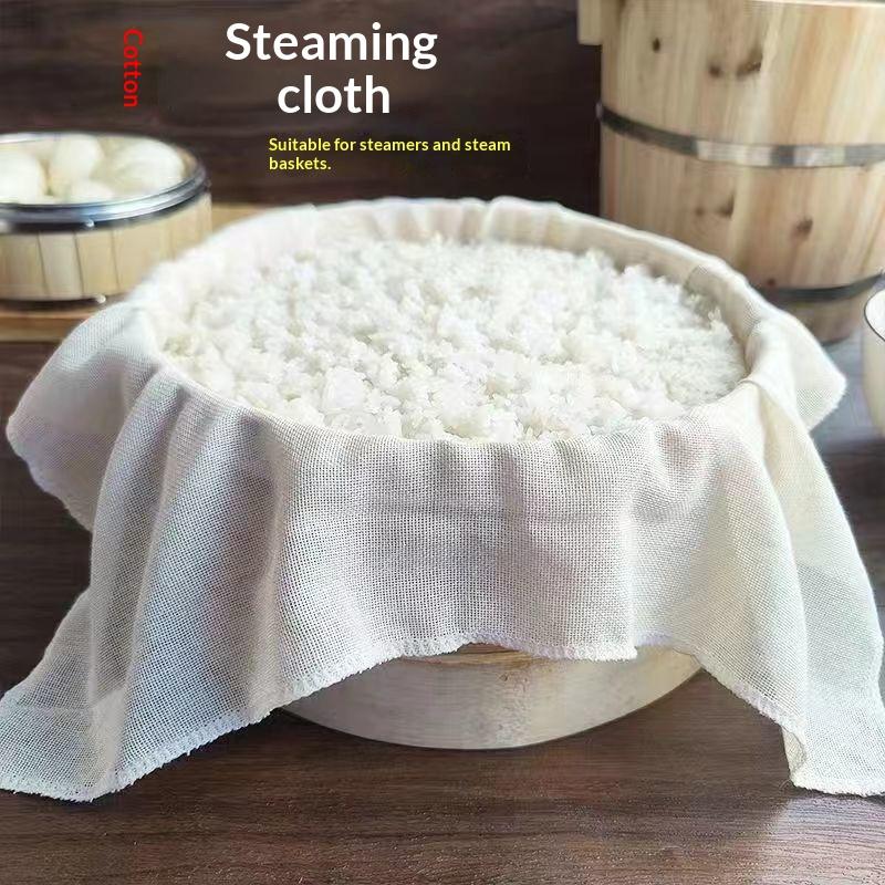 3Pcs Round Pure Cotton Steamer - Silicone Baking Mat 评论和价格