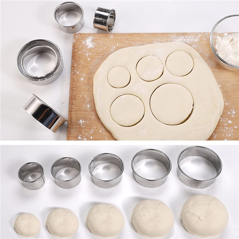 5PCS Round Stainless Steel Bis - Kitchen Gadgets Design 评论和价格