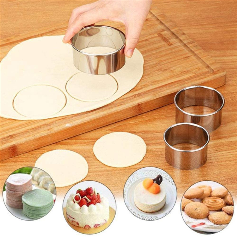 5PCS Round Stainless Steel Bis - Kitchen Gadgets Design 评论和价格